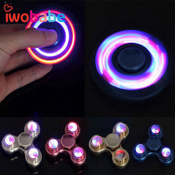 Long Time Powerful Aluminum Fidget Spinner LED Flash Light Hand Spinner High Speed