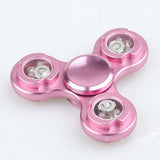 Long Time Powerful Aluminum Fidget Spinner LED Flash Light Hand Spinner High Speed