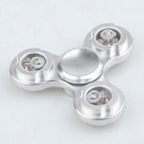 Long Time Powerful Aluminum Fidget Spinner LED Flash Light Hand Spinner High Speed